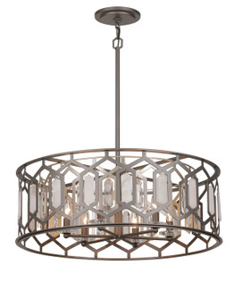 Hexly Six Light Pendant in Bronze & Sultry Sliver (7|3587-795)