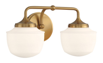 Cornwell Two Light Bath Vanity in Aged Brass (7|2572-575)