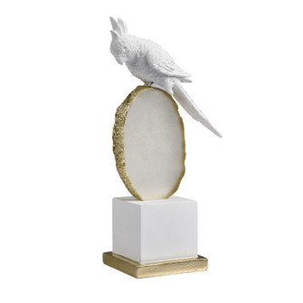 Cockatiel Sculpture in White (45|S0037-12023)