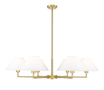 Leila Six Light Chandelier in Luxe Gold (224|744-44R-LG)