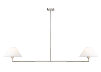 Leila Two Light Chandelier in Brushed Nickel (224|744-62L-BN)