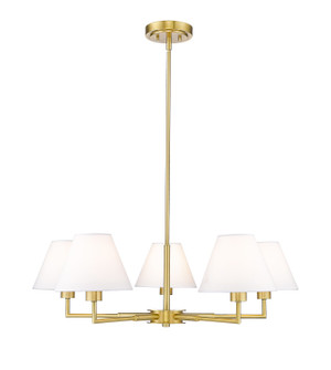 Leila Five Light Chandelier in Luxe Gold (224|744-34R-LG)