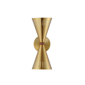 Helsinki Two Light Wall Sconce in Natural Aged Brass (16|11432NAB)