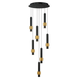 Reveal LED Pendant in Black / Gold (86|E24757-BKGLD)