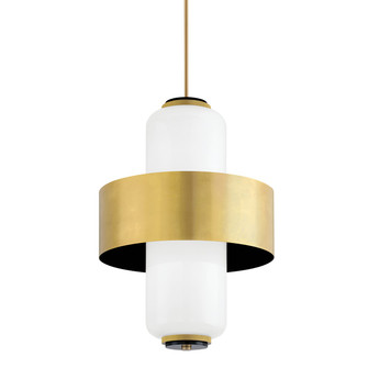 Melrose Six Light Pendant in Vintage Brass/Soft Black (68|275-46-VB/SBK)