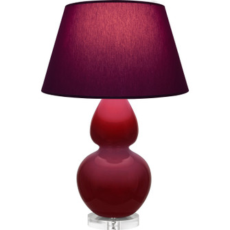 Double Gourd One Light Table Lamp in Sangria Glazed Ceramic w/Lucite (165|SA23P)