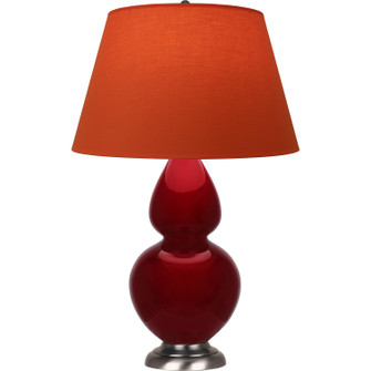 Double Gourd One Light Table Lamp in Sangria Glazed Ceramic w/Antique Silvered (165|SA22T)