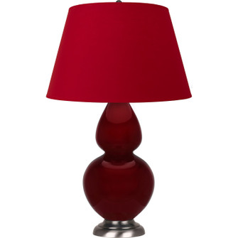 Double Gourd One Light Table Lamp in Sangria Glazed Ceramic w/Antique Silvered (165|SA22R)
