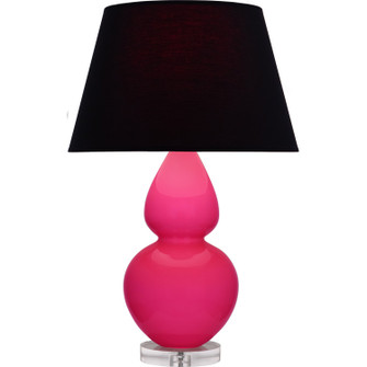 Double Gourd One Light Table Lamp in Razzle Rose Glazed Ceramic w/Lucite (165|RZ23K)