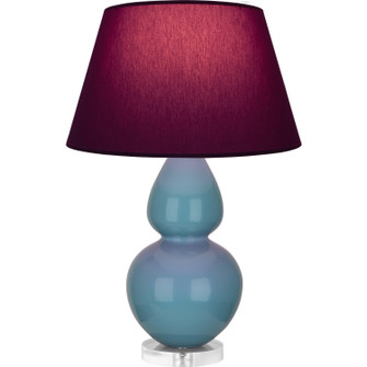 Double Gourd One Light Table Lamp in Steel Blue Glazed Ceramic w/Lucite (165|OB23P)