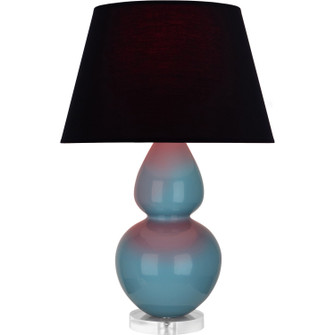Double Gourd One Light Table Lamp in Steel Blue Glazed Ceramic w/Lucite (165|OB23K)