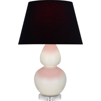 Double Gourd One Light Table Lamp in Bone Glazed Ceramic w/Lucite (165|A756K)