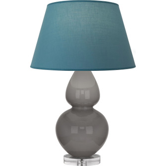 Double Gourd One Light Table Lamp in Smokey Taupe Glazed Ceramic w/Lucite (165|A750B)