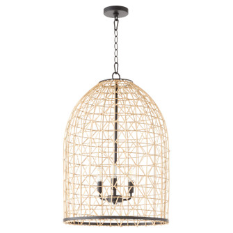 Rattan Three Light Pendant in Matte Black (19|6902-3-59)