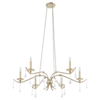 Lorelei Six Light Chandelier in Aged Silver Leaf (19|603-6-60)