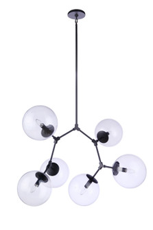 Epiphany Six Light Chandelier in Matte Black (90|980608)