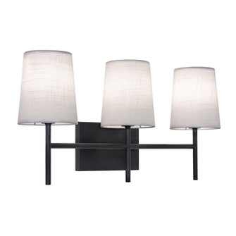 Rose Three Light Vanity in Black (162|ROSV2211CBBK)