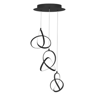 Vornado LED Chandelier in Black (34|PD-84903R-BK)