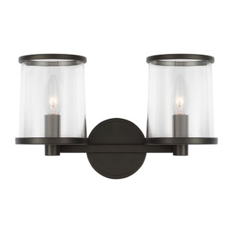 Reynolds Two Light Vanity in Aged Iron (454|LV1082AI)