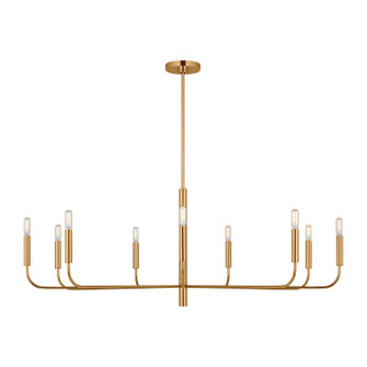 Brianna Nine Light Chandelier in Burnished Brass (454|EC1319BBS)