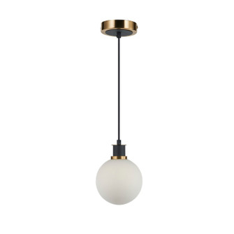 Gem One Light Pendant in Black and Brushed Brass (78|AC11870WH)