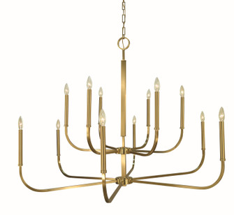 Manhattan 12 Light Dining Chandelier in Brushed Brass (8|5872 BR)