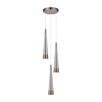 Sunnyvale LED Chandelier in Pearl Black and Smoke (78|AC6823SM)