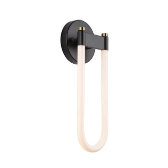 Cascata LED Wall Sconce in Black and Brushed Brass (78|AC6814BK)