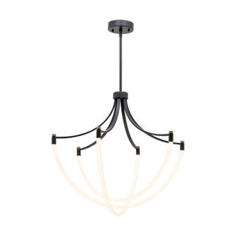 Cascata LED Chandelier in Black and Brushed Brass (78|AC6810BK)