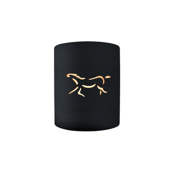 Sun Dagger One Light Outdoor Wall Sconce in Gloss Black w/ Matte White (102|CER-9010W-BKMT-HRSE)