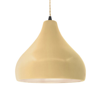 Radiance One Light Pendant in Muted Yellow (102|CER-6565-MYLW-MBLK-BEIG-TWST)