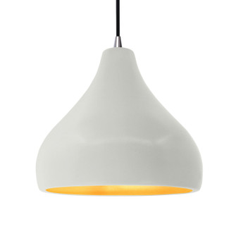Radiance One Light Pendant in Matte White w/ Champagne Gold (102|CER-6565-MTGD-NCKL-BKCD)