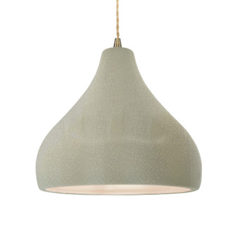 Radiance One Light Pendant in Celadon Green Crackle (102|CER-6565-CKC-ABRS-BEIG-TWST)