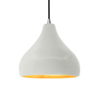 Radiance One Light Pendant in Matte White w/ Champagne Gold (102|CER-6563-MTGD-NCKL-BKCD)