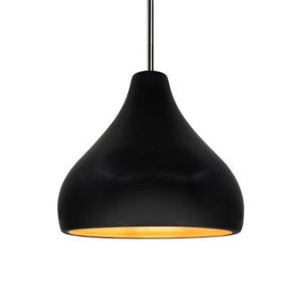 Radiance One Light Pendant in Carbon Matte Black w/ Champagne Gold (102|CER-6563-CBGD-NCKL-RIGID)