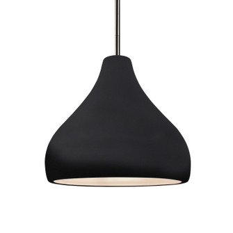 Radiance One Light Pendant in Gloss Black w/ Matte White (102|CER-6563-BKMT-NCKL-RIGID)