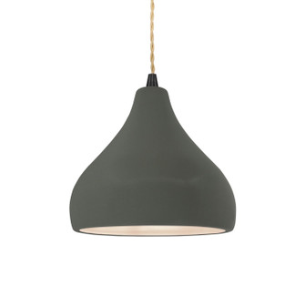 Radiance One Light Pendant in Pewter Green (102|CER-6560-PWGN-MBLK-BEIG-TWST)
