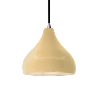 Radiance One Light Pendant in Muted Yellow (102|CER-6560-MYLW-NCKL-BKCD)
