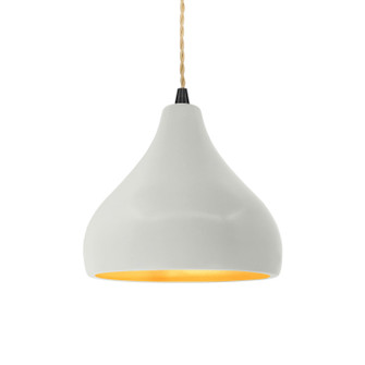 Radiance One Light Pendant in Matte White w/ Champagne Gold (102|CER-6560-MTGD-MBLK-BEIG-TWST)