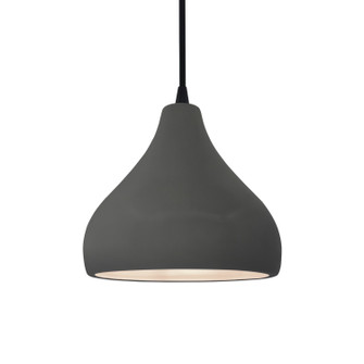 Radiance One Light Pendant in Gloss Grey (102|CER-6560-GRY-MBLK-BKCD)