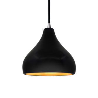 Radiance One Light Pendant in Carbon Matte Black w/ Champagne Gold (102|CER-6560-CBGD-NCKL-BKCD)