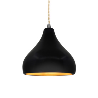 Radiance One Light Pendant in Carbon Matte Black w/ Champagne Gold (102|CER-6560-CBGD-NCKL-BEIG-TWST)