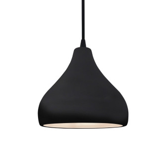 Radiance One Light Pendant in Gloss Black w/ Matte White (102|CER-6560-BKMT-MBLK-BKCD)