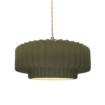 Radiance One Light Pendant in Matte Green (102|CER-6553-MGRN-NCKL-BEIG-TWST)