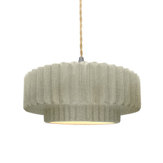 Radiance One Light Pendant in Celadon Green Crackle (102|CER-6553-CKC-NCKL-BEIG-TWST)