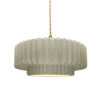 Radiance One Light Pendant in Celadon Green Crackle (102|CER-6553-CKC-BRSS-BEIG-TWST)