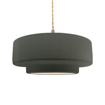 Radiance One Light Pendant in Pewter Green (102|CER-6545-PWGN-NCKL-BEIG-TWST)