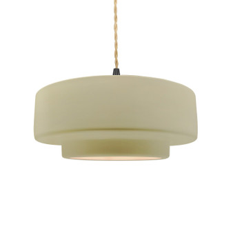 Radiance One Light Pendant in Vanilla (Gloss) (102|CER-6543-VAN-MBLK-BEIG-TWST)