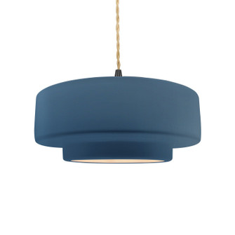 Radiance One Light Pendant in Midnight Sky w/ Matte White (102|CER-6543-MDMT-MBLK-BEIG-TWST)