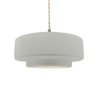 Radiance One Light Pendant in Matte White (102|CER-6543-MAT-NCKL-BEIG-TWST)